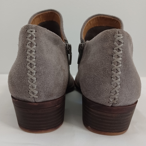 LUCKY BRAND suede ankle boots boots zip-up gray size 7m-(37.1/2) soft leather - Picture 8 of 11